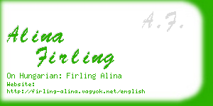 alina firling business card